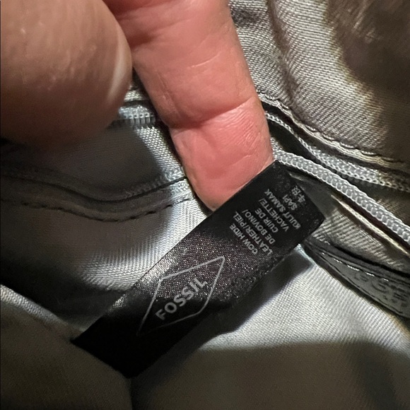 Fossil Gray Leather Crossbody Bag - Picture 12 of 14